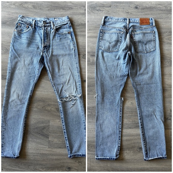 Levi’s 501 Distressed Skinny Jeans - Picture 2 of 6